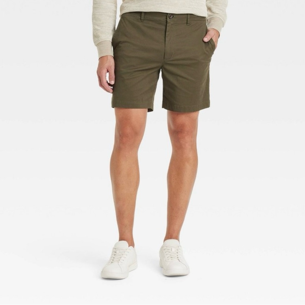 Goodfellow & Co Men's Green Linden Shorts~Size 30~Classic Fit with 7" Inseam